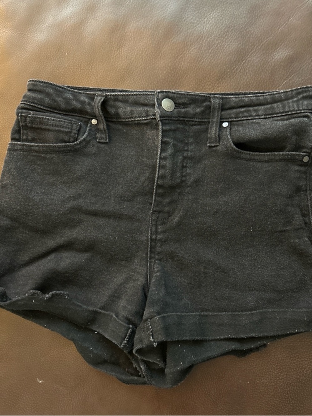 RSQ Black High-Rise Denim Cutoff Shorts